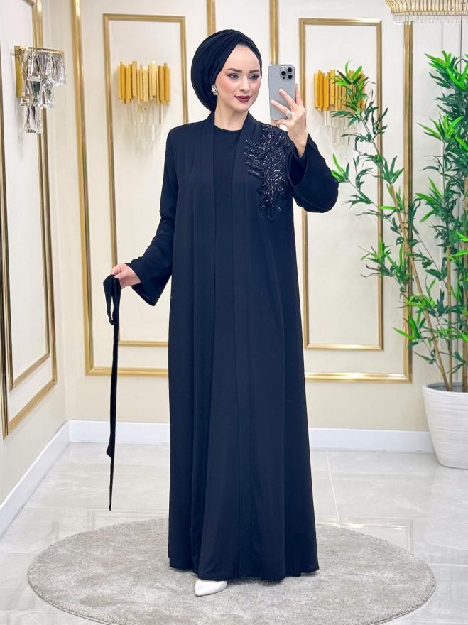 EL İŞLEMELİ ABAYA TAKIM 