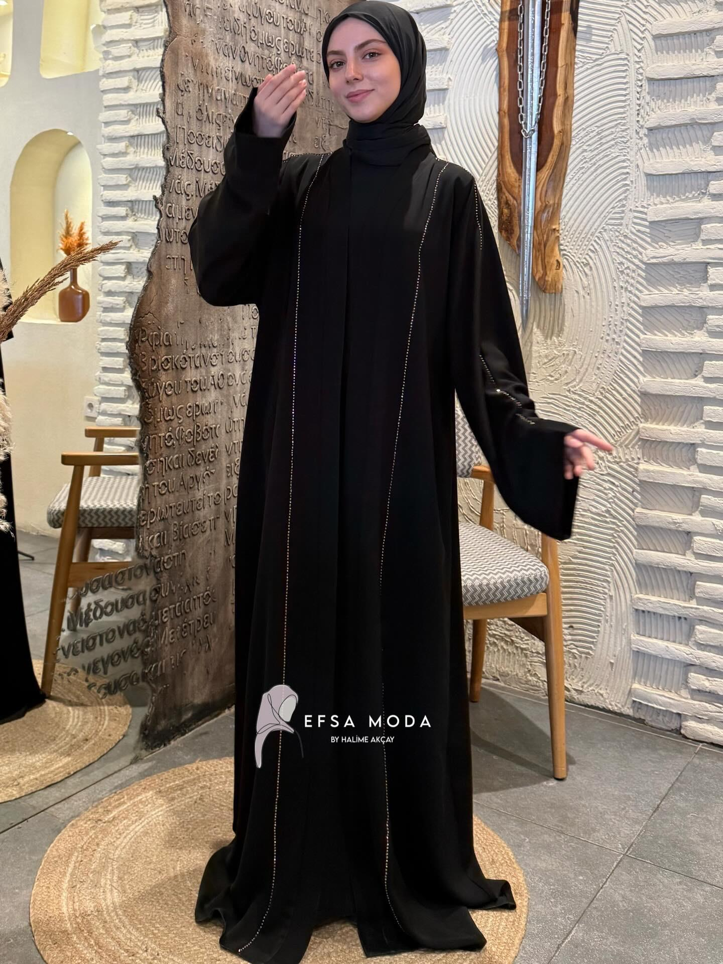 ELORA TAŞLI ABAYA