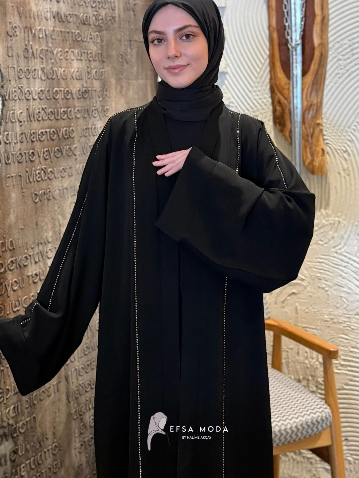 ELORA TAŞLI ABAYA