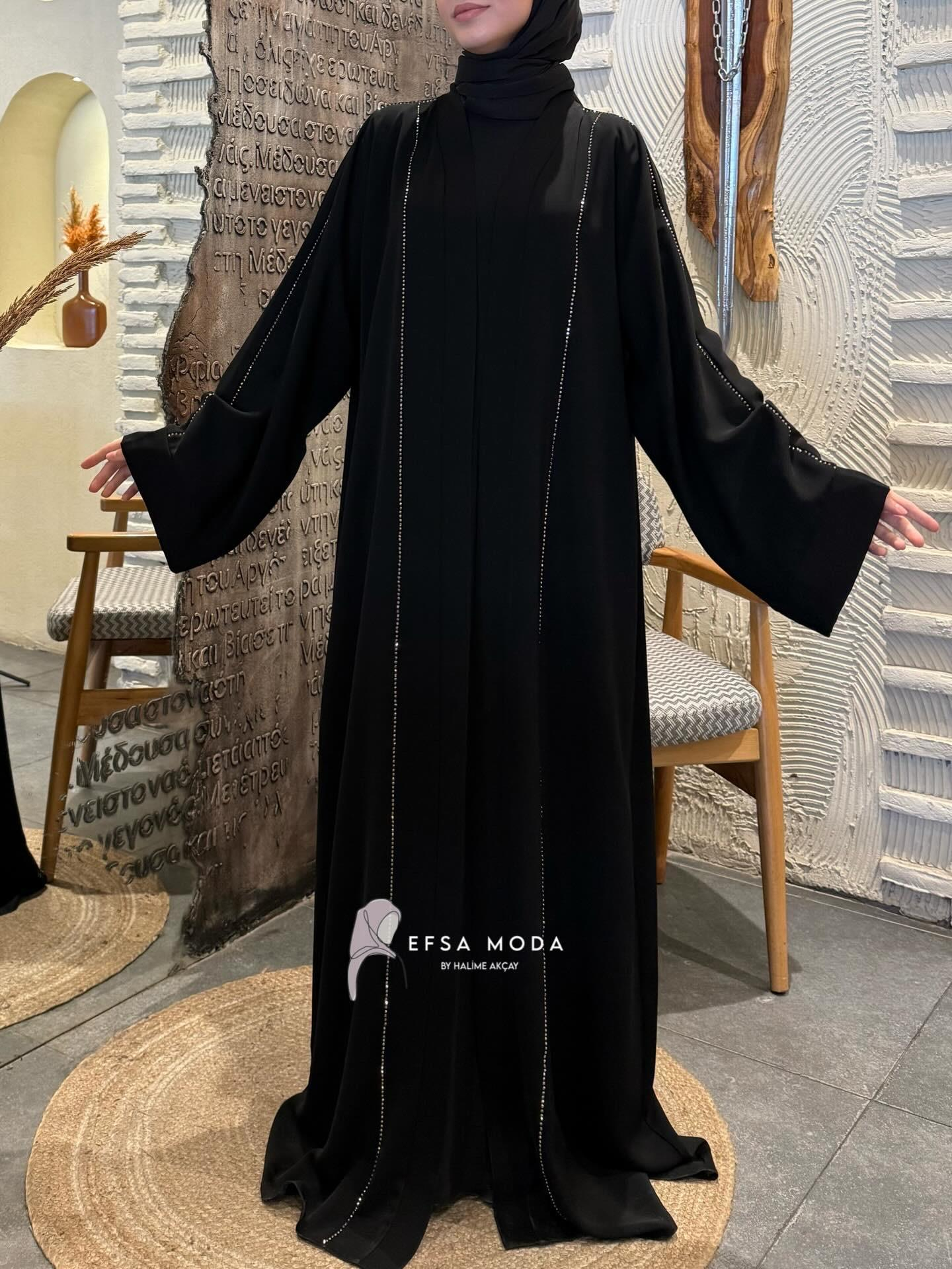 ELORA TAŞLI ABAYA