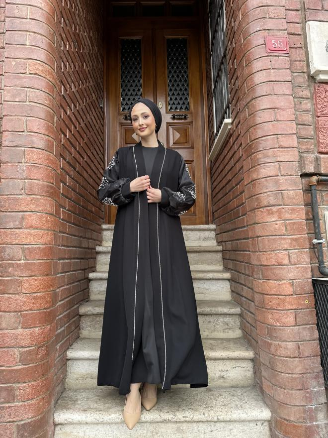 işlemeli abaya