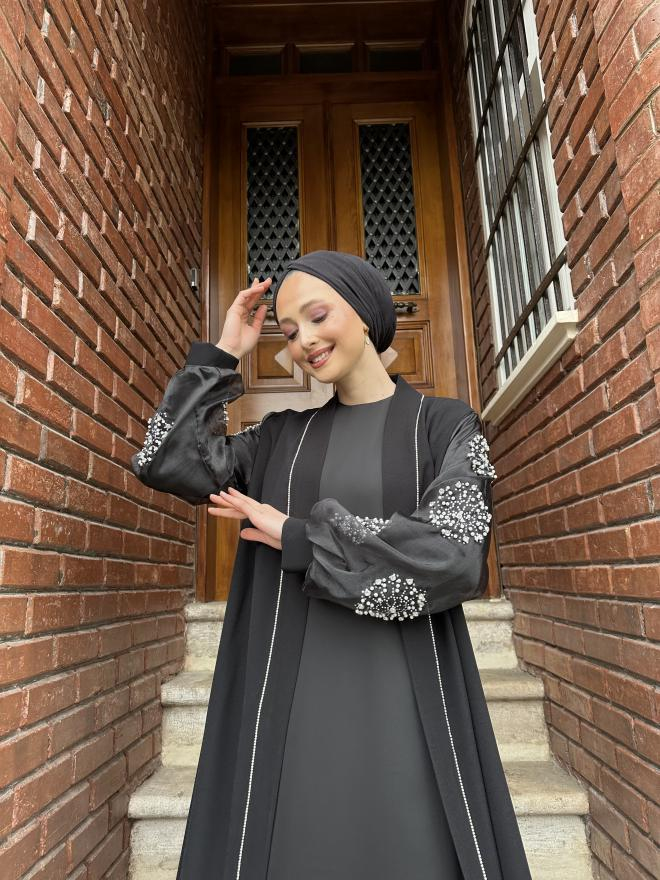 işlemeli abaya