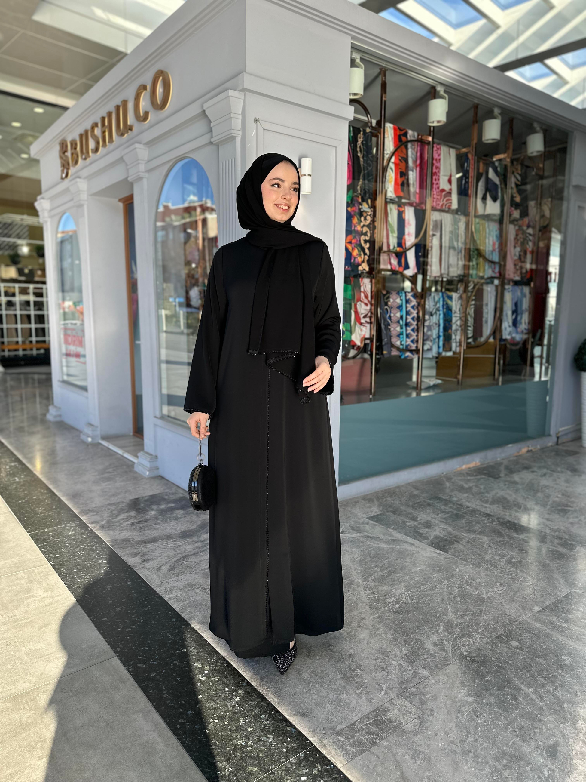 Kesme boncuklu siyah