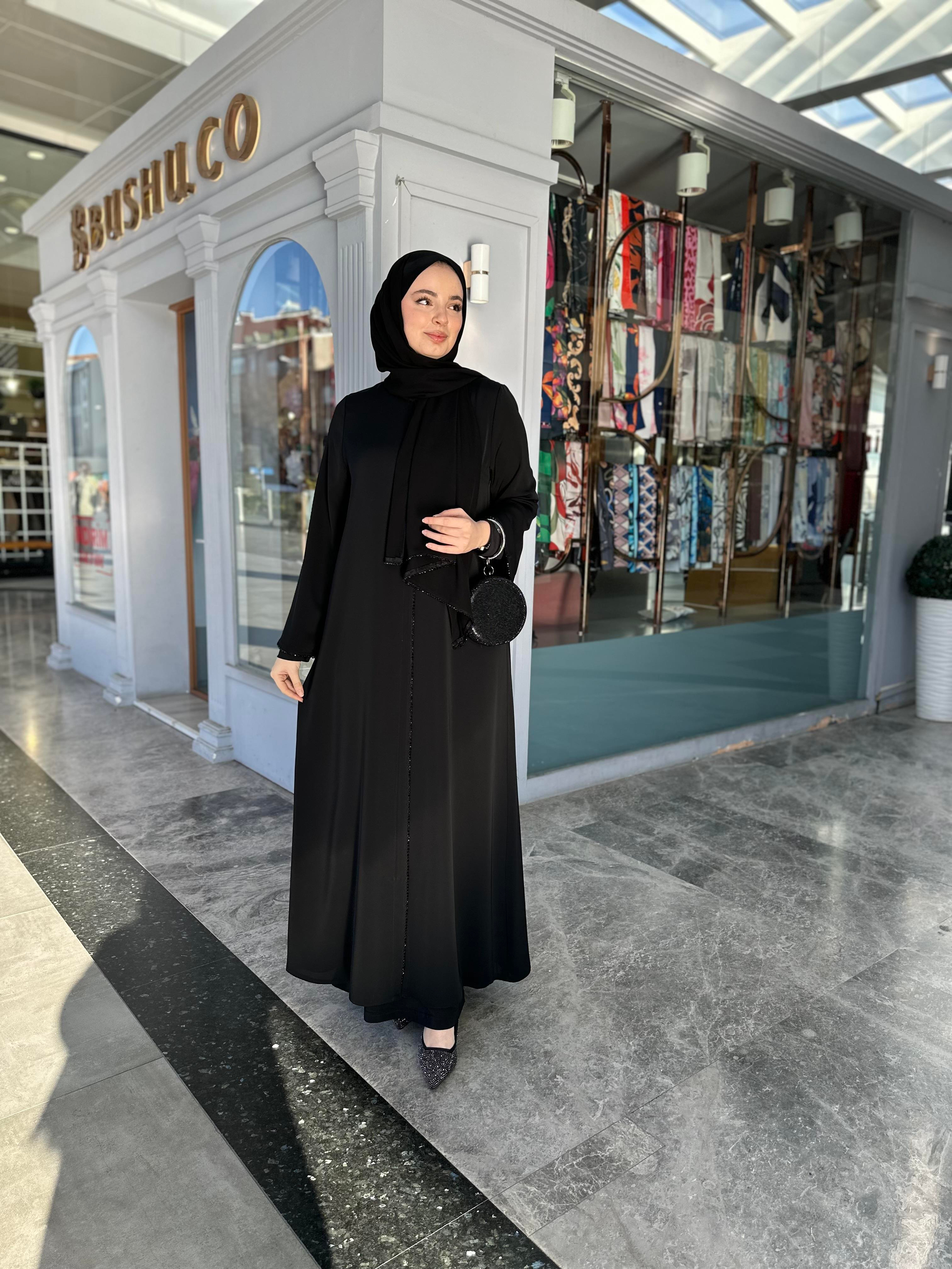 Kesme boncuklu siyah