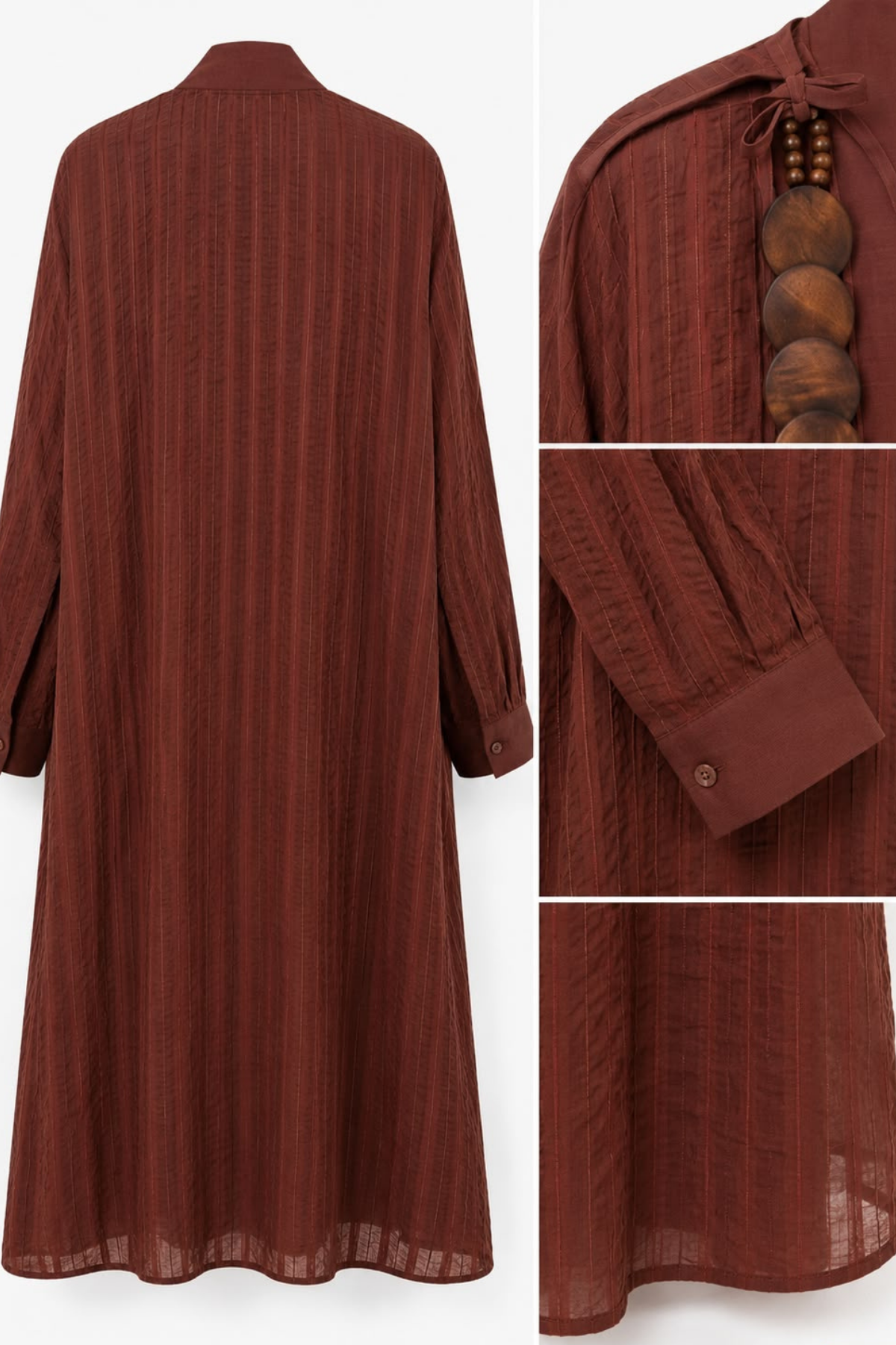 Kremit Dokulu Abaya 2'li Takım – İçlikli
