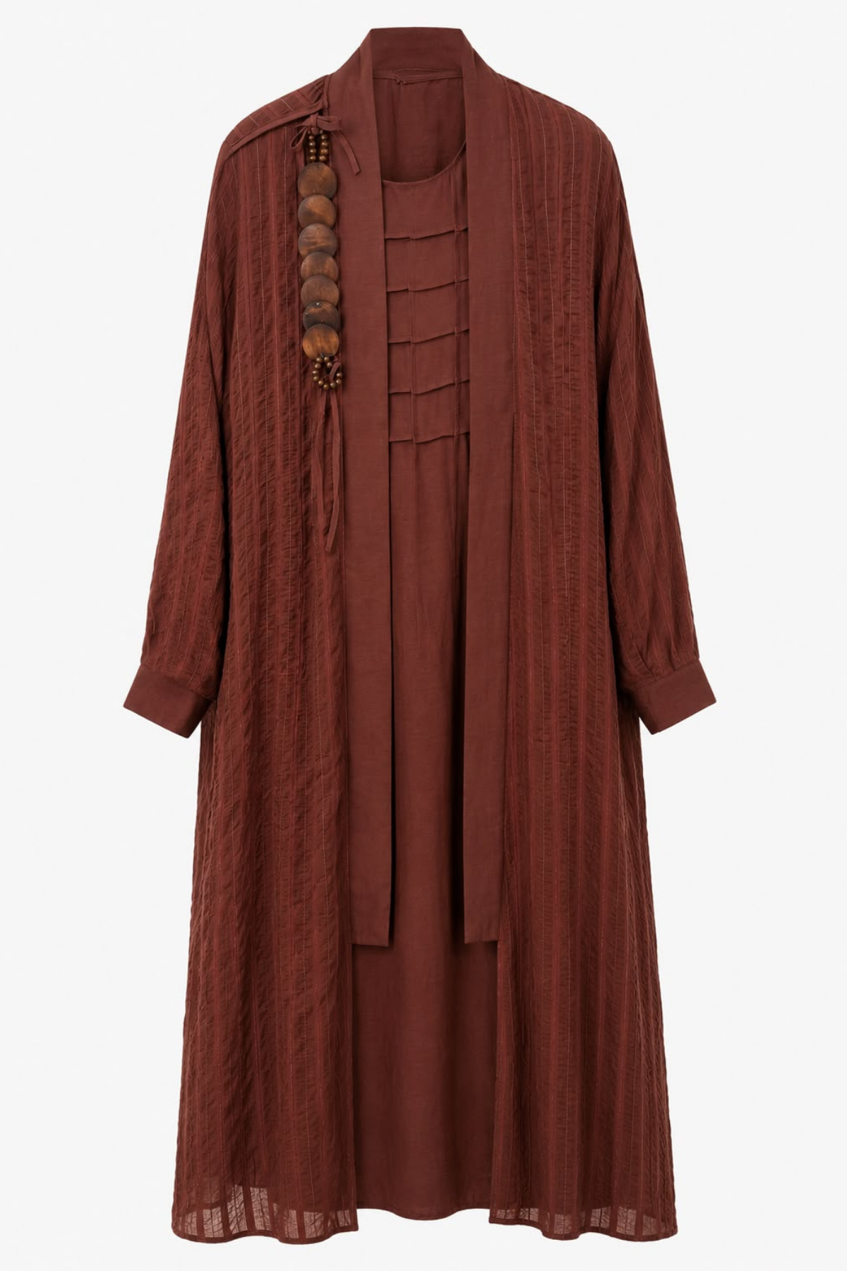 Kremit Dokulu Abaya 2'li Takım – İçlikli