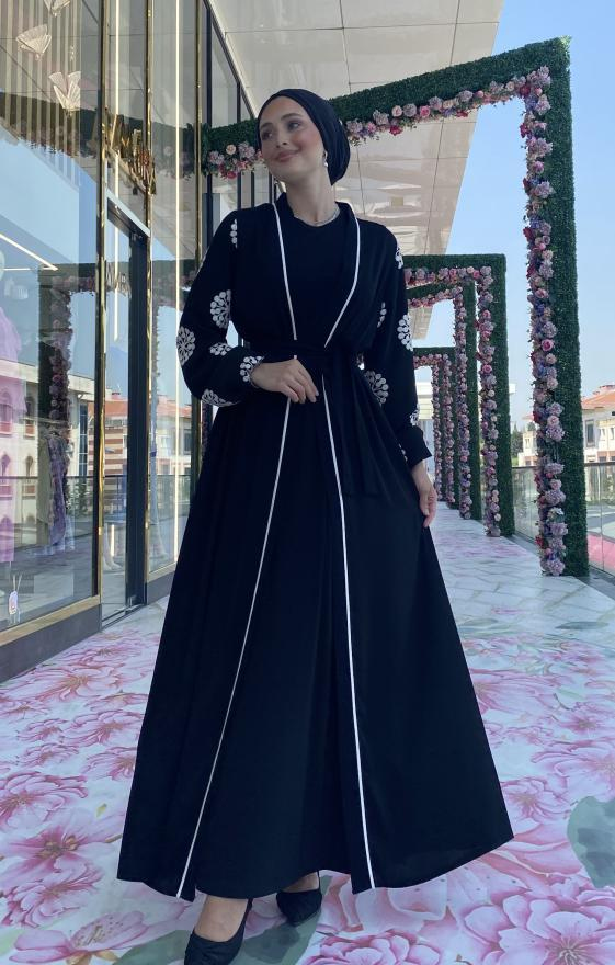 Nakışlı abaya takım