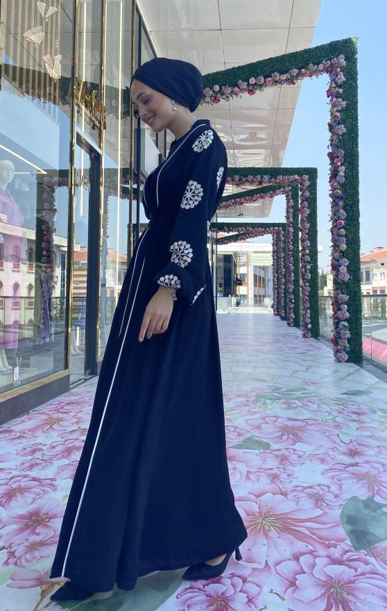 Nakışlı abaya takım