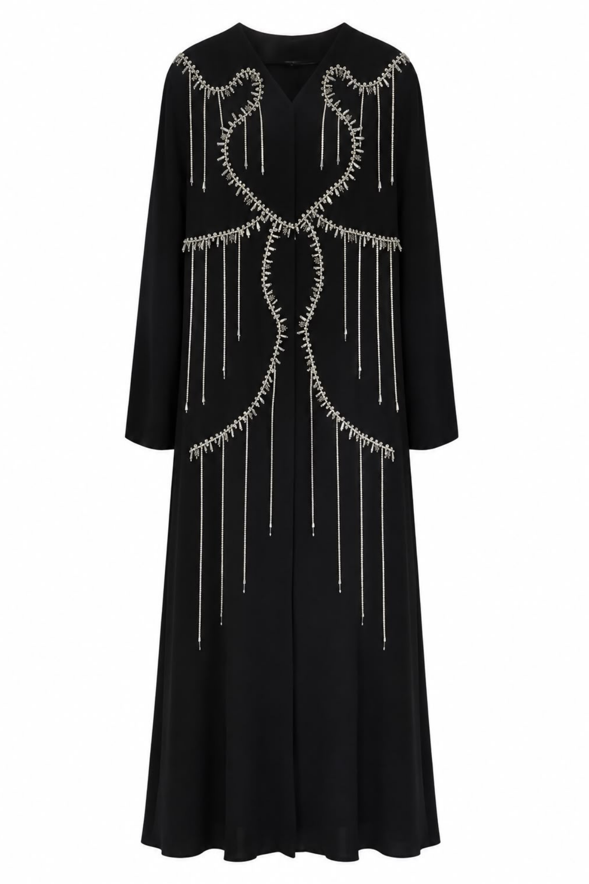 Özel Taş İşlemeli İthal Abaya Siyah