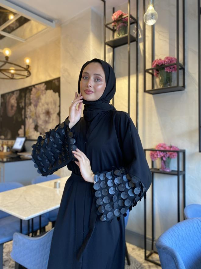 PUL DETAY ABAYA 