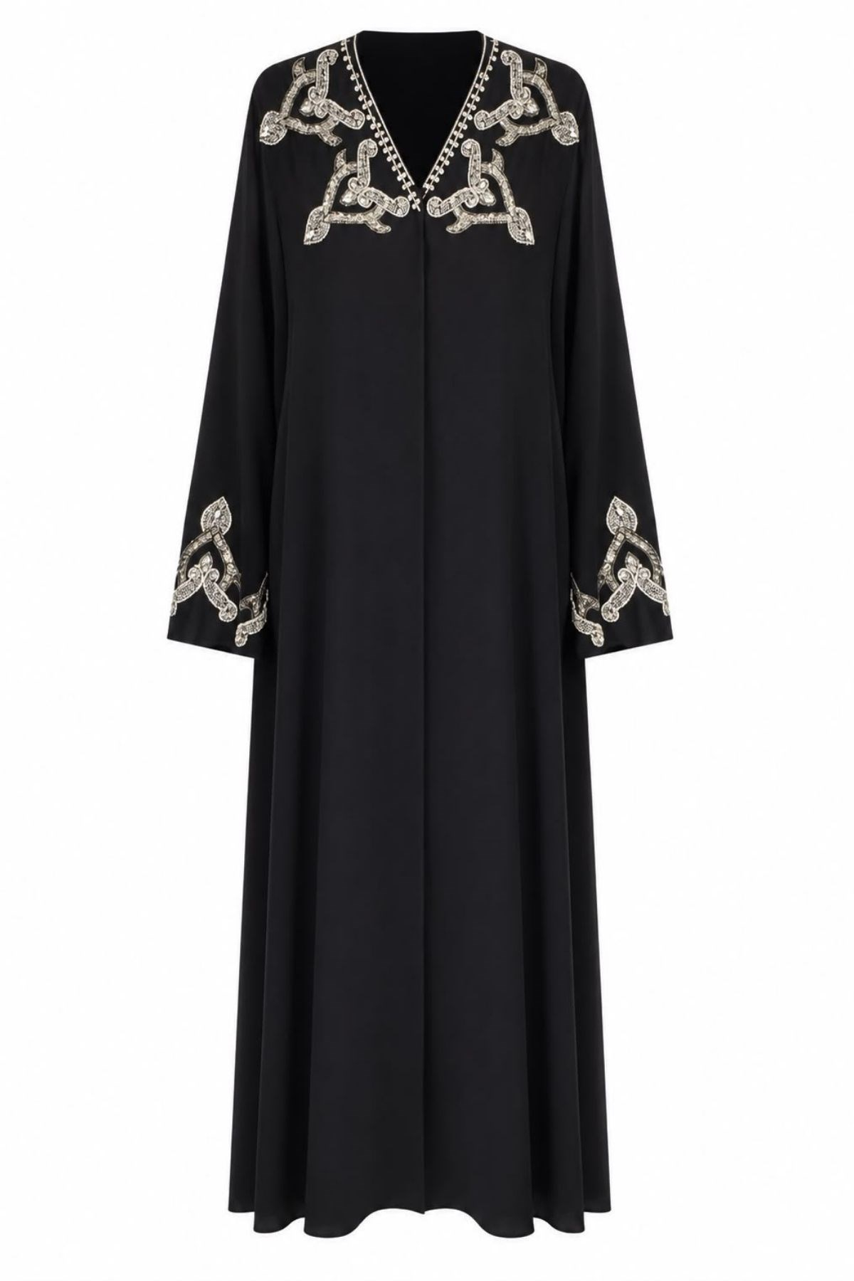 Seray Özel İşlemeli  Siyah Abaya