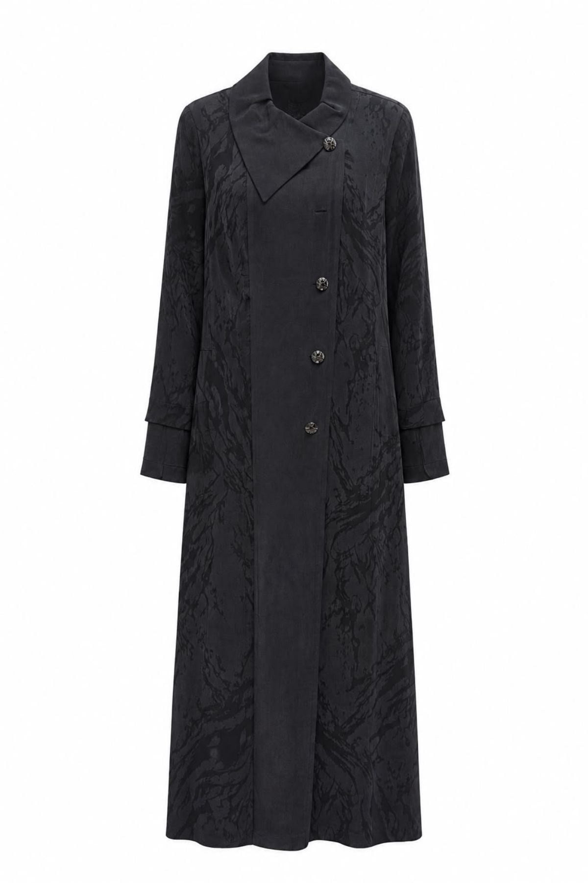 Siyah Asil Desen Abaya