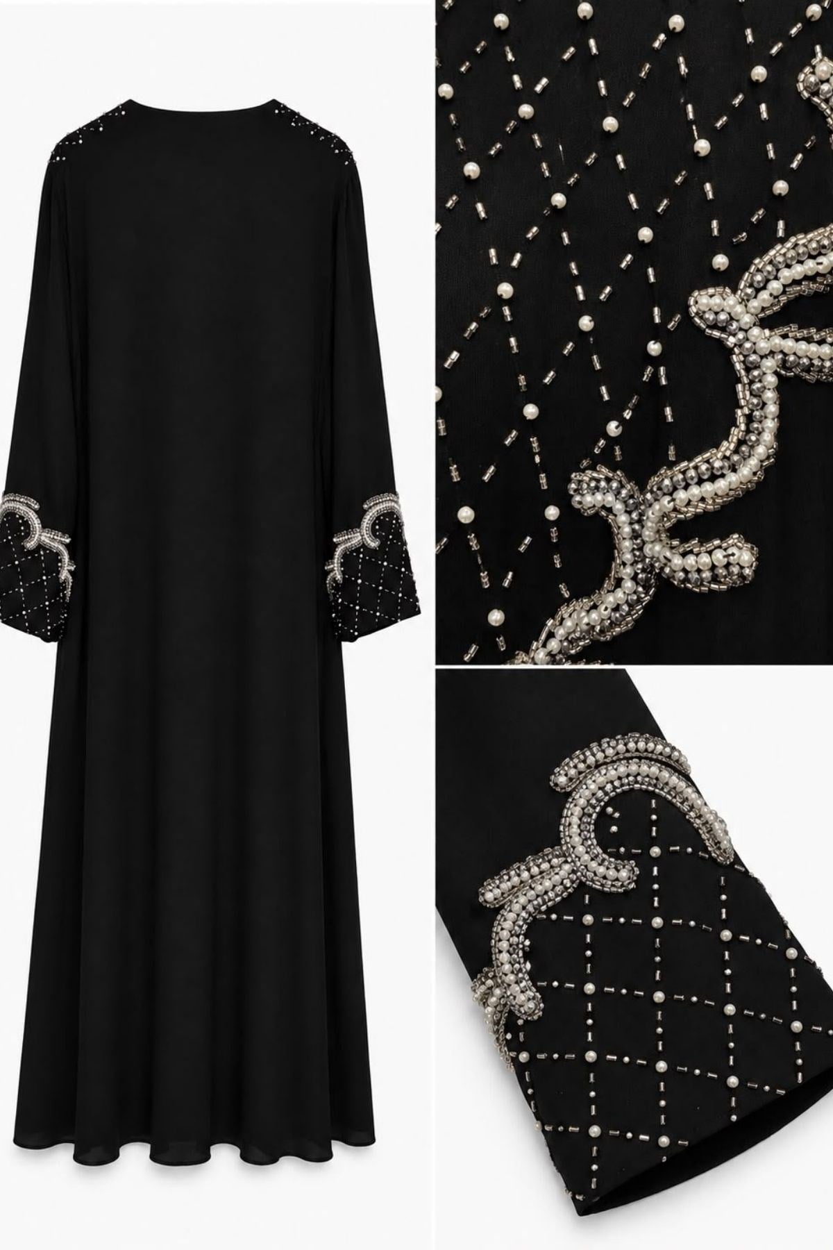 Siyah Vespera Özel Tasarım Abaya