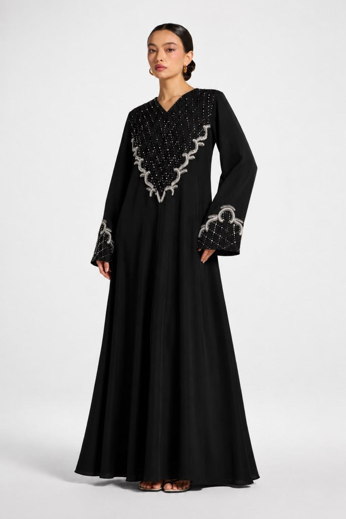 Siyah Vespera Özel Tasarım Abaya