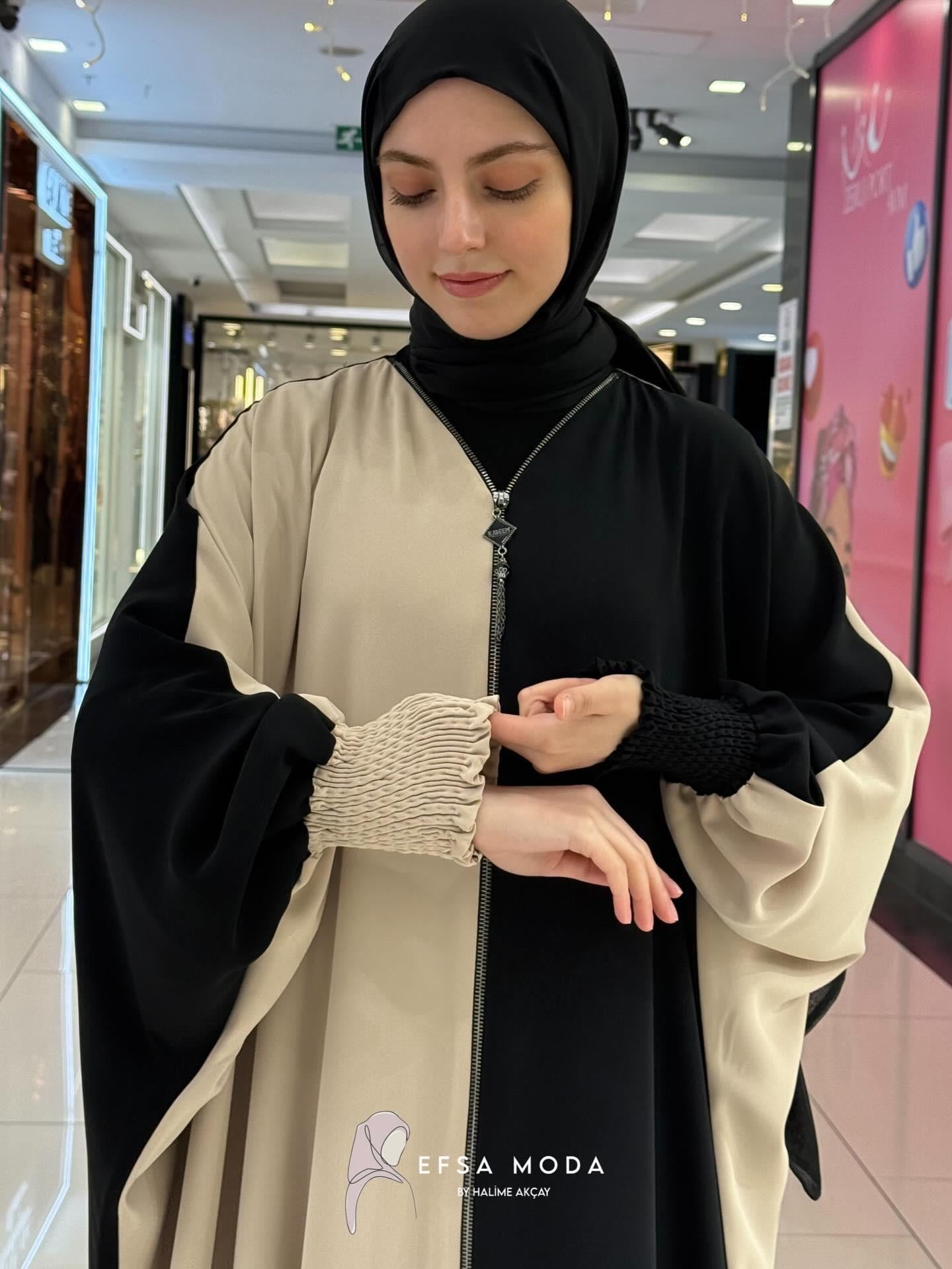 YARASA KOL FERACE KREM-SİYAH