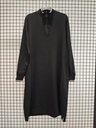 Armine TREND Çilek Kumaş Önden Fermuarlı Tunik Siyah 25YT433