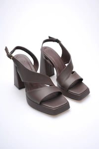 Acı Kahve Kadın Topuklu Platform Sandalet TR12MY04E