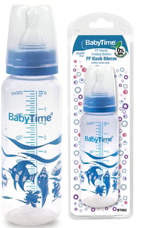 Baby Time Klasik Silikon Kiraz Uçlu PP Biberon - 250ml