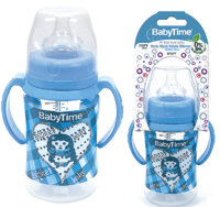 Baby Time Silikon Uçlu Geniş Ağız Kulplu Biberon - 250ml