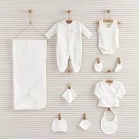Bebbek 10'lu Hastane Çıkışı - Design Girl Çiçekli Beyaz