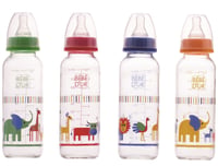Bebedor Desenli Cam Biberon 250 Ml (Orta Akış)