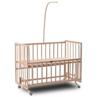 ComfyMax Sallanır Anne Yanı Doğal Ahşap Beşik ve Uyku Seti - 60x120 cm