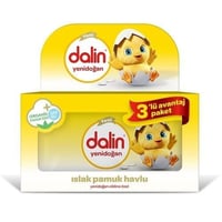 Dalin Yenidoğan Islak Pamuk Havlu 3 Adet