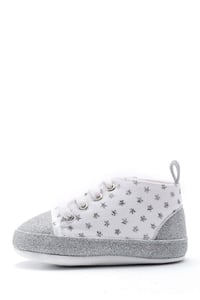 First Step Simli Yıldızlı Patik - Gümüş 3-7 Ay / No.17