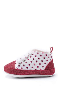 First Step Simli Yıldızlı Patik - Pembe 3-7 Ay / No.17