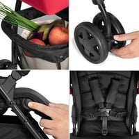 Hauck Ultra Hafif Tam Yatarlı Sport Bebek Arabası - Red