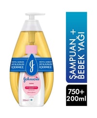 Johnson's Baby Gold Şampuan 750 ml + Bebek Yağı 200 ml