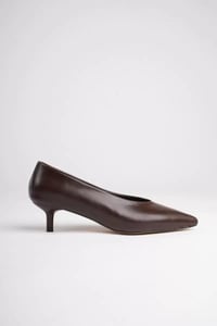 Kadın Acı Kahve 4 cm İnce Topuklu Stiletto TR05MS02D