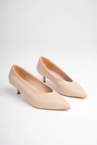 Kadın Bej 4 cm İnce Topuklu Stiletto TR05MS02B
