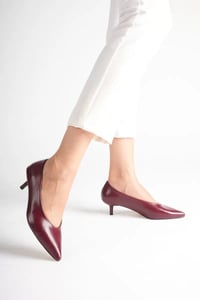 Kadın Bordo 4 cm İnce Topuklu Stiletto TR05MS02E