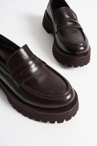 Kadın Günlük Acı Kahve Loafer Ayakkabı TR10MS02B