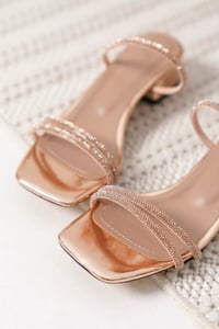 Kadın Kalın Topuklu Rose Gold Terlik TR20MY14G