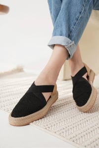 Kadın Siyah Espadril Ayakkabı TR19MY01A