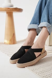 Kadın Siyah Espadril Ayakkabı TR19MY01A