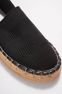 Kadın Siyah Triko Jüt Sargı El Yapımı Espadril TR44MY01A