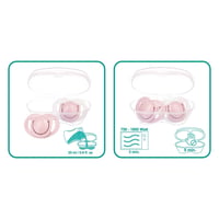 Mamajoo Sterilizasyon & Saklama Kutulu Powder Pink Desenli İkili Ortodontik Emzik / 0 Ay+