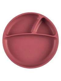 OiOi Porsiyon Vakum Tabanlı Silikon Tabak  - Velvet Rose