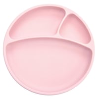OiOi Porsiyon Vakum Tabanlı Silikon Tabak  - Pinky Pink
