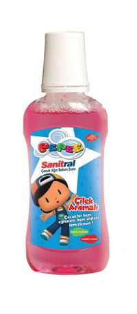Pepee Ağız Bakım Suyu 250 ml - Çilek Aromalı