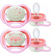 Philips Avent SCF376/22 Ultra Air Night Karanlıkta Parlar Gece Emziği 6-18 ay Kız