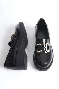 Rugan Siyah Gold Tokalı Kadın Loafer TR17MS02A
