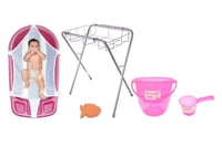 Sema Baby Lüks Bebek Banyo Seti 6 Parça - Pembe