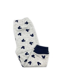 Sema Baby Mickey Mouse Bebek Pijama Takımı - Gri & Lacivert 3-6 Ay