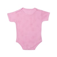 Sema Baby Sevi Jakarlı Yarım Kollu Body - Pembe 3 Ay