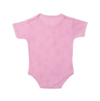 Sevi Bebe Jakarlı Yarım Kollu Body - Pembe 12 Ay