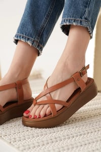Taba Hakiki Deri Sandalet TR31MY60A